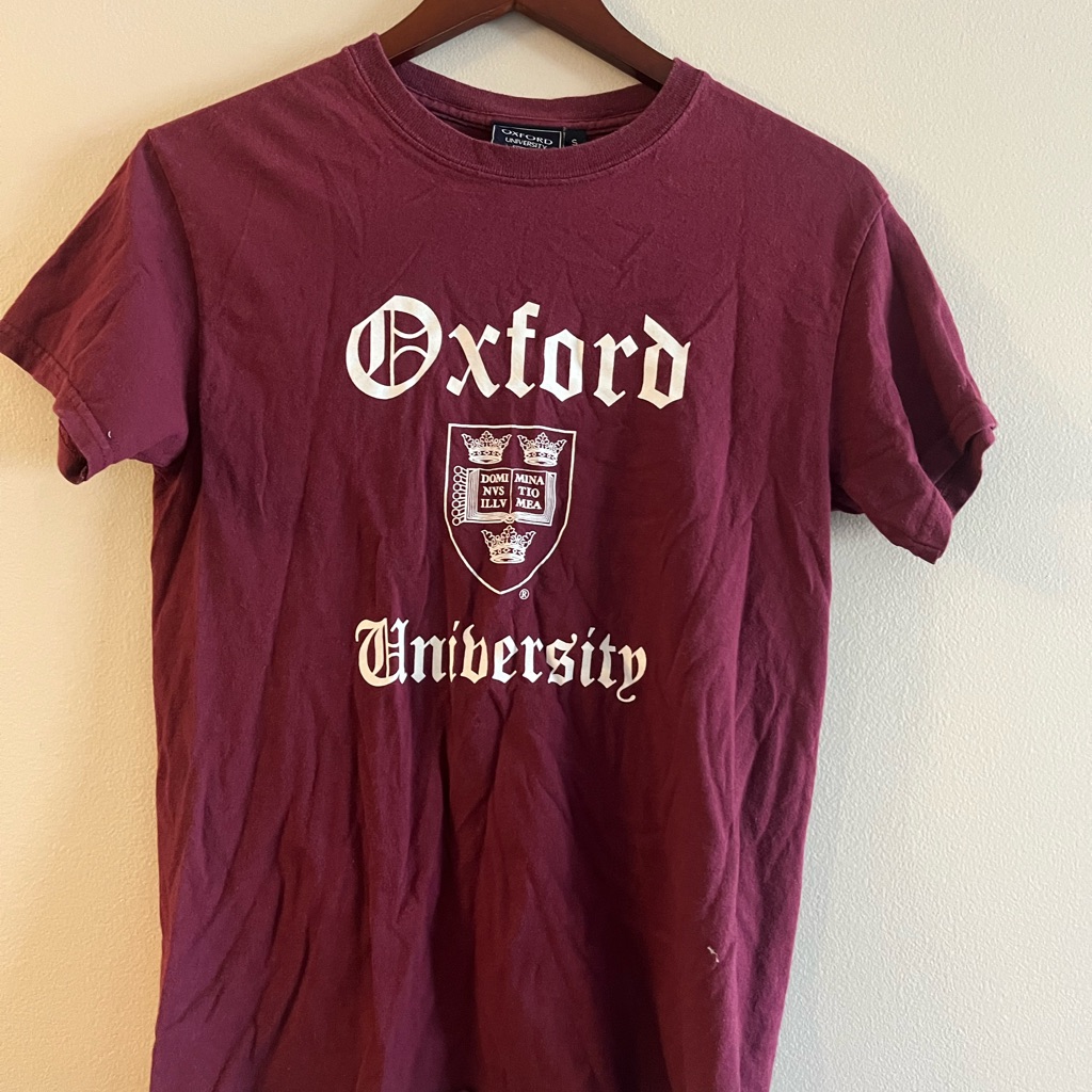 Oxford University Graphic Tee  Burgundy